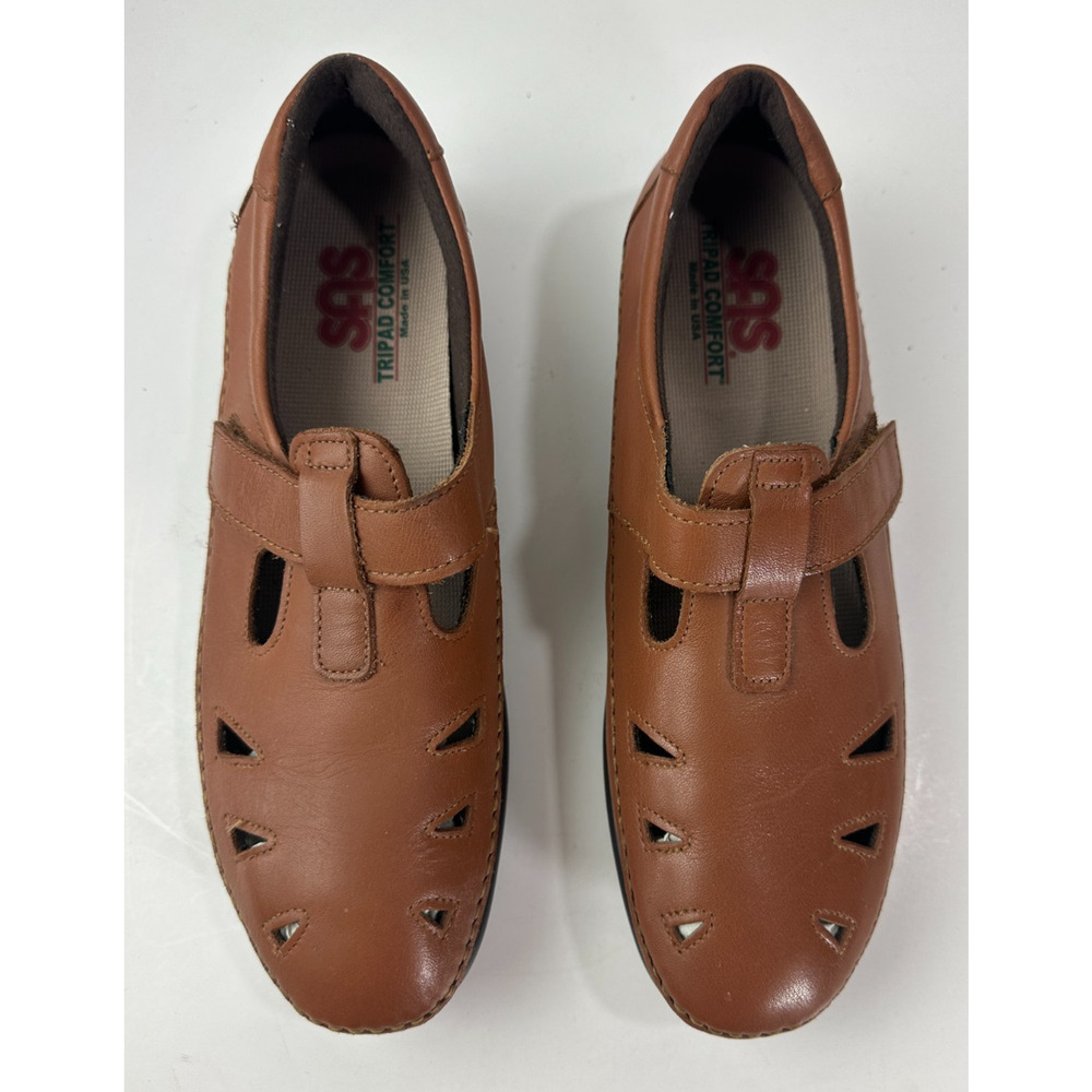 SAS Tripad Comfort Soft Step Leather Roamer Shoes Chestnut Brown Size 10 - Picture 2 of 16